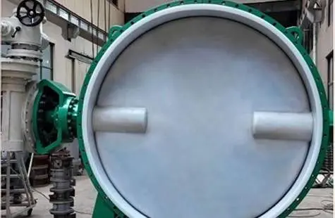 两米四电动衬氟蝶阀